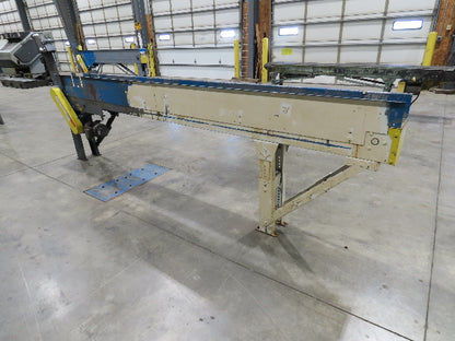 New London Engineering 7.5"x 12' Plastic Roller Belt Accumulating Conveyor 30FPM