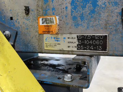 New London Engineering 7.5"x 12' Plastic Roller Belt Accumulating Conveyor 30FPM