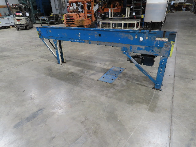 New London Engineering 7.5"x 12' Plastic Roller Belt Accumulating Conveyor 30FPM