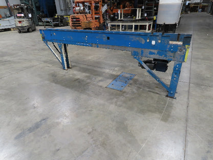 New London Engineering 7.5"x 12' Plastic Roller Belt Accumulating Conveyor 30FPM