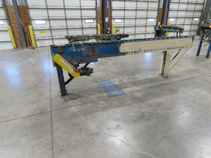 New London Engineering 7.5"x 12' Plastic Roller Belt Accumulating Conveyor 30FPM