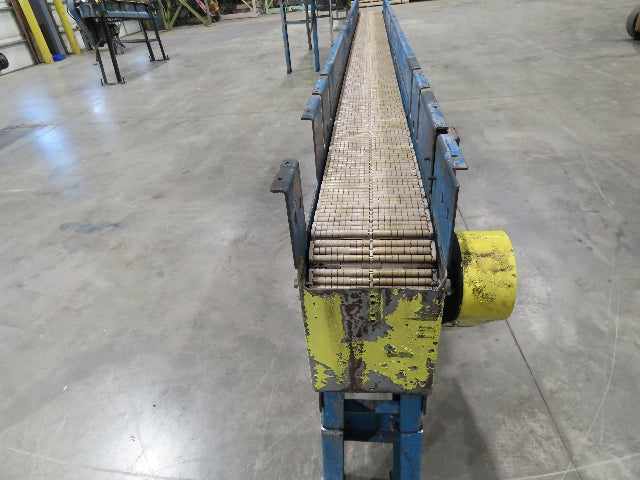 New London Engineering 7.5"x 12' Plastic Roller Belt Accumulating Conveyor 30FPM