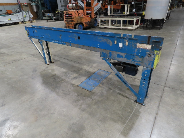New London Engineering 7.5"x 12' Plastic Roller Belt Accumulating Conveyor 30FPM