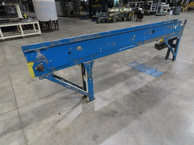 New London Engineering 7.5"x 12' Plastic Roller Belt Accumulating Conveyor 30FPM