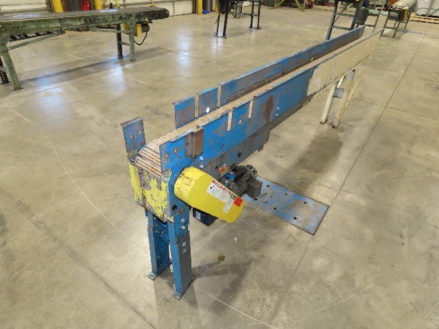 New London Engineering 7.5"x 12' Plastic Roller Belt Accumulating Conveyor 30FPM