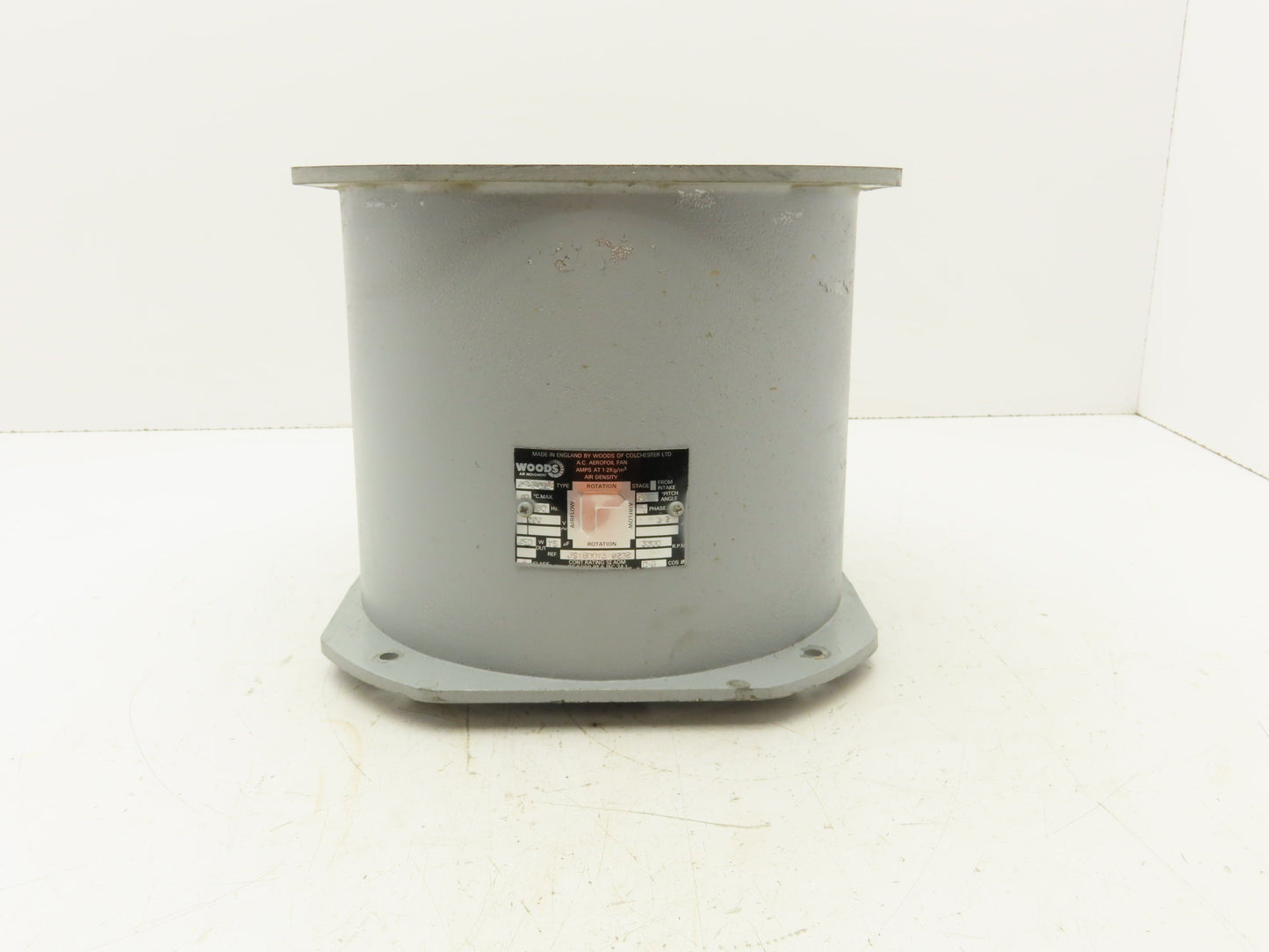 Woods Air Movement JS180013 A.C. Aerofoil fan 220VAC 3300RPM 10" 26° Pitch Angle