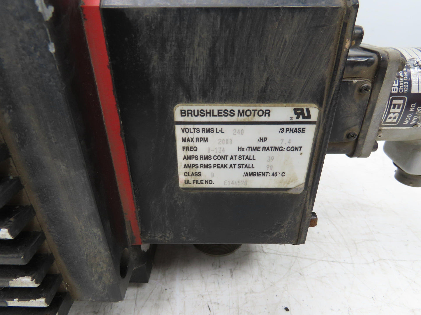 Reliance Electro-Craft S-8500 Servo Motor 7.4Hp 2000 RPM 240V 3PH