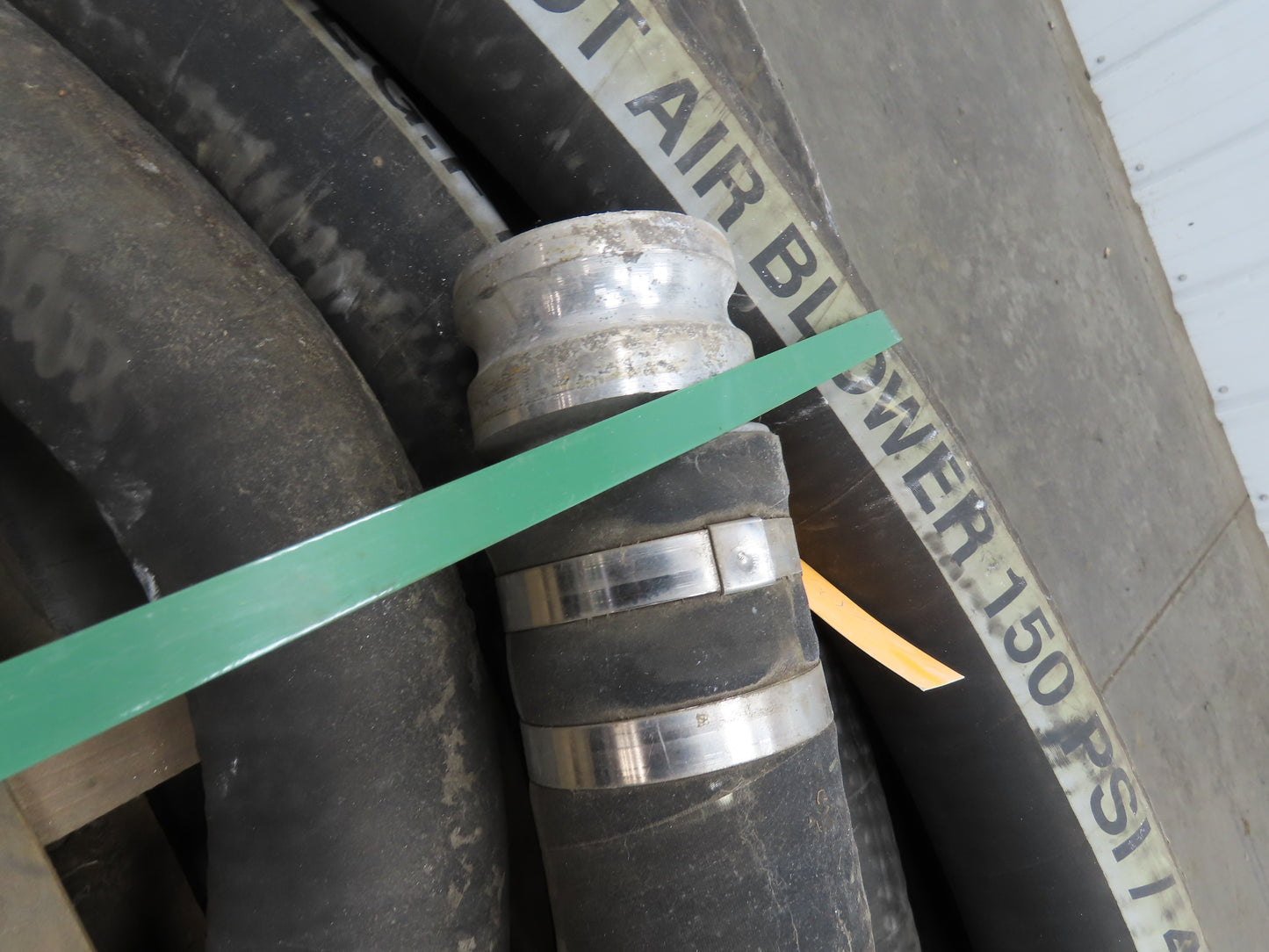 Eagle 3" ID x 50' Hot Air Compressor Dry Bulk Blower Hose Black Rubber 150 PSI
