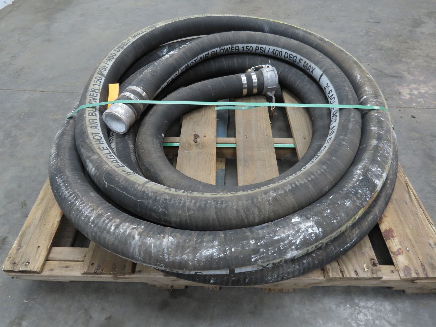 Eagle 3" ID x 50' Hot Air Compressor Dry Bulk Blower Hose Black Rubber 150 PSI