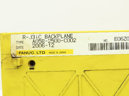 Fanuc A05B-2500-C002 Four Slot R-J3 Backplane W/Base Board