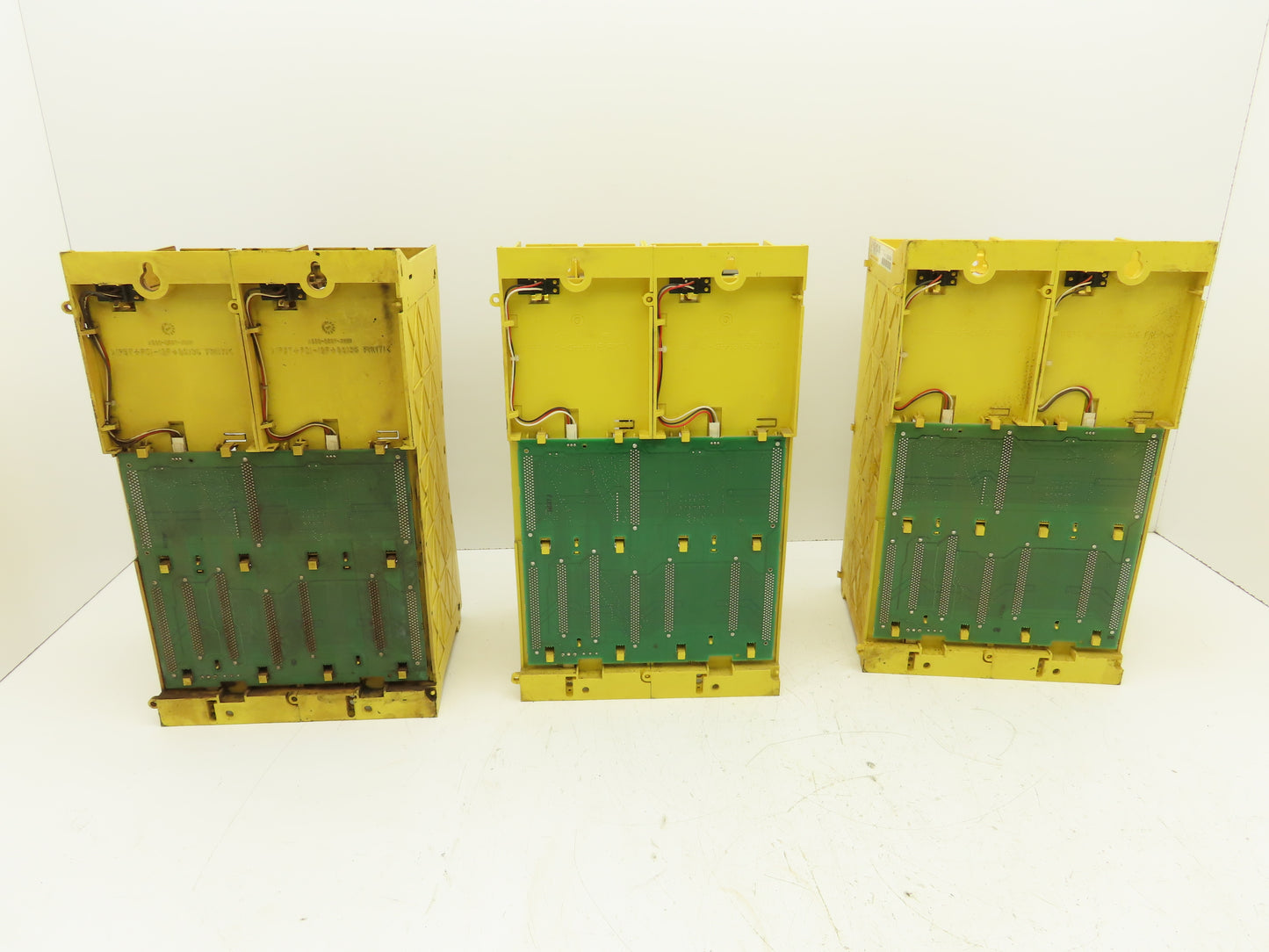 Fanuc A05B-2400-CO61 Four Slot R-J3 Backplane W/Base Board Lot of 3