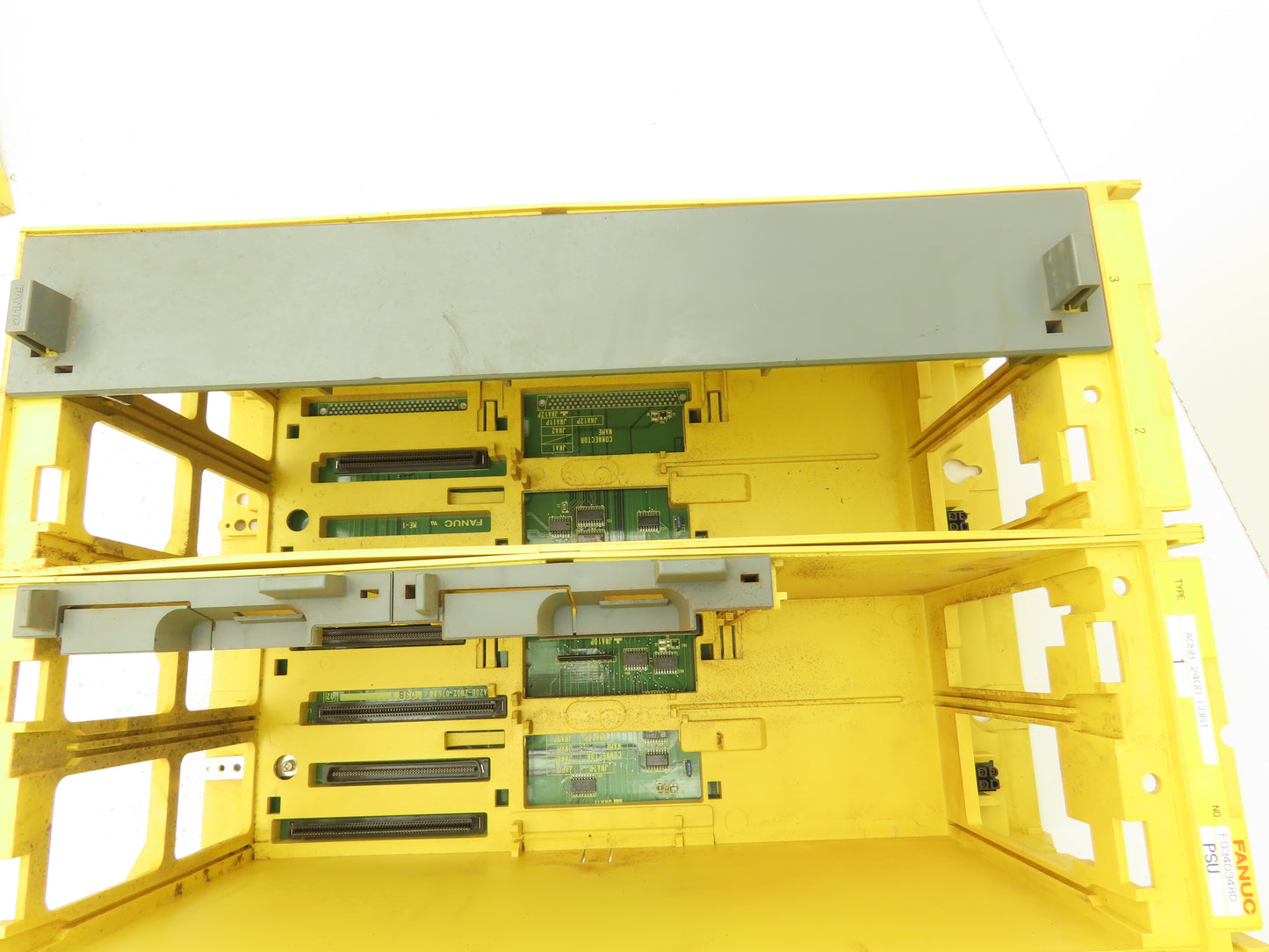 Fanuc A05B-2400-CO61 Four Slot R-J3 Backplane W/Base Board Lot of 3