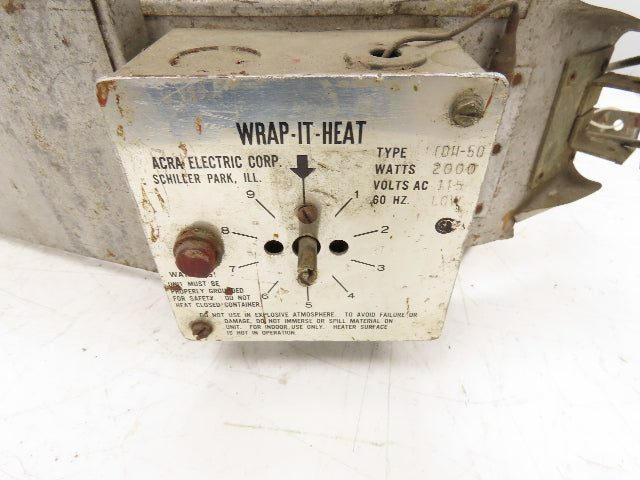 Wrap-It-Heat TDH-50 Drum Heating Band 2000W 120VAC Adjustable Temp 55 Gallon