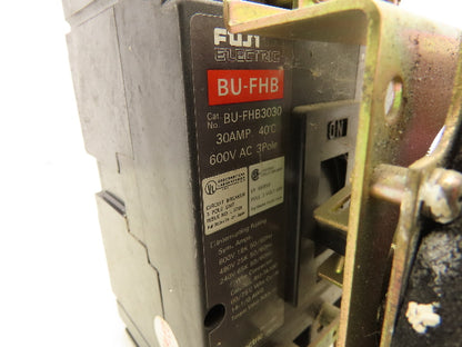 Fuji Electric BU-FHB3020 Circuit Breaker W Disconnect Switch 20A 600VAC 3 Pole