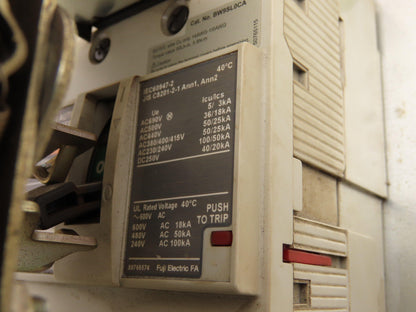 Fuji Electric BW50KAGU Circuit Breaker W/Rotary Disconnect Switch 20A 3 Pole