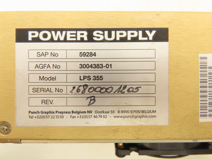 Astec LPS355 Power Supply Input 100-250VAC 7A
