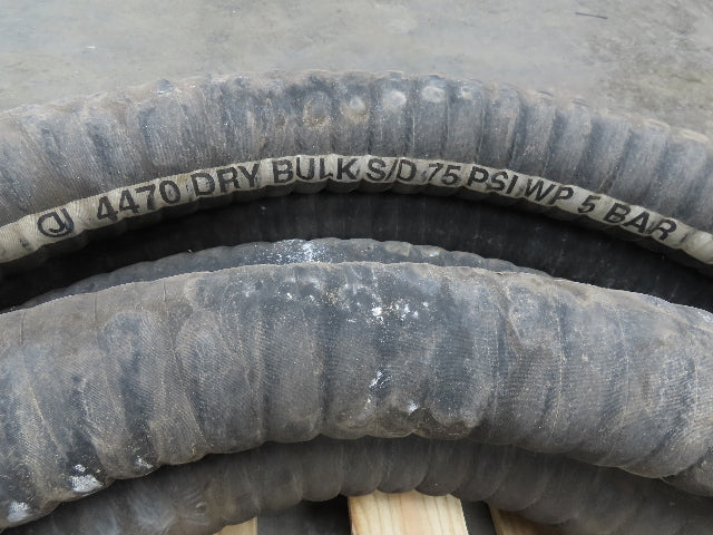 Jason 4470  3"x 45' Dry Bulk Material Rubber Suction Hose 75 PSI