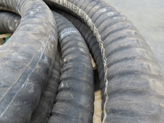 Jason 4470  3"x 45' Dry Bulk Material Rubber Suction Hose 75 PSI