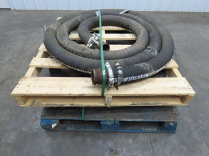 Jason 4470  3"x 25' Dry Bulk Material Rubber Suction Hose 75 PSI  Lot of 2