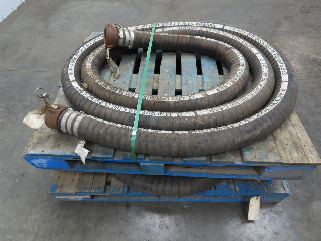 Jason 4470  3"x 25' Dry Bulk Material Rubber Suction Hose 75 PSI  Lot of 2