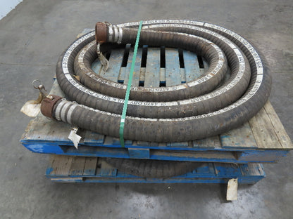 Jason 4470  3"x 25' Dry Bulk Material Rubber Suction Hose 75 PSI  Lot of 2