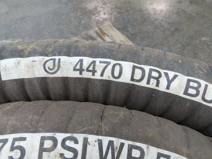 Jason 4470  3"x 25' Dry Bulk Material Rubber Suction Hose 75 PSI  Lot of 2