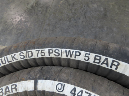 Jason 4470  3"x 25' Dry Bulk Material Rubber Suction Hose 75 PSI  Lot of 2