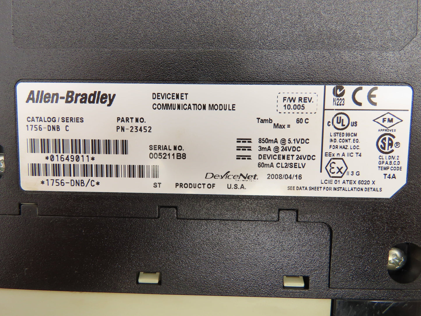 Allen Bradley 1756-DNB/C DeviceNet Communication Module Bridge/Scanner  Lot of 2
