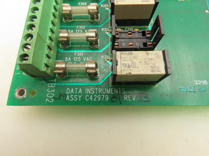 Wintriss Data Instruments C42979 Cam Box Circuit Board Fused Relay Board