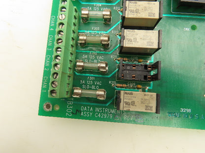 Wintriss Data Instruments C42979 Cam Box Circuit Board Fused Relay Board