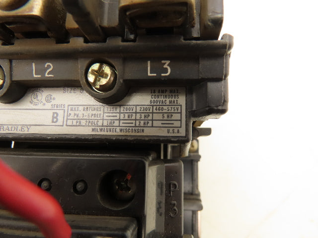 Allen Bradley 509-AOD Motor Starter Contactor 120V Coil 600V Ser B