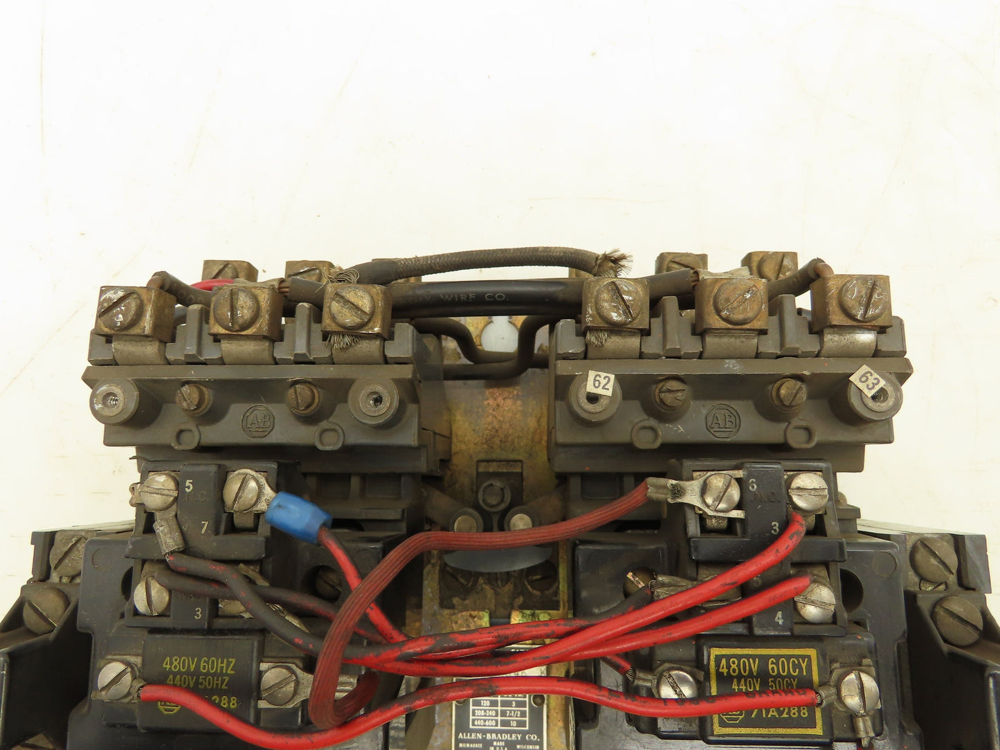 Allen Bradley 705-B0B46 NEMA Size 1 Reversing Motor Starter 3Ph 10HP 480V Coil