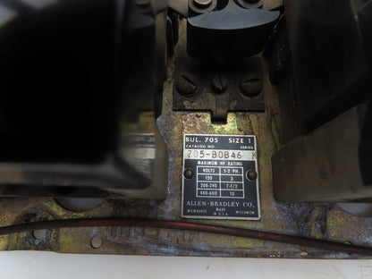 Allen Bradley 705-B0B46 NEMA Size 1 Reversing Motor Starter 3Ph 10HP 480V Coil