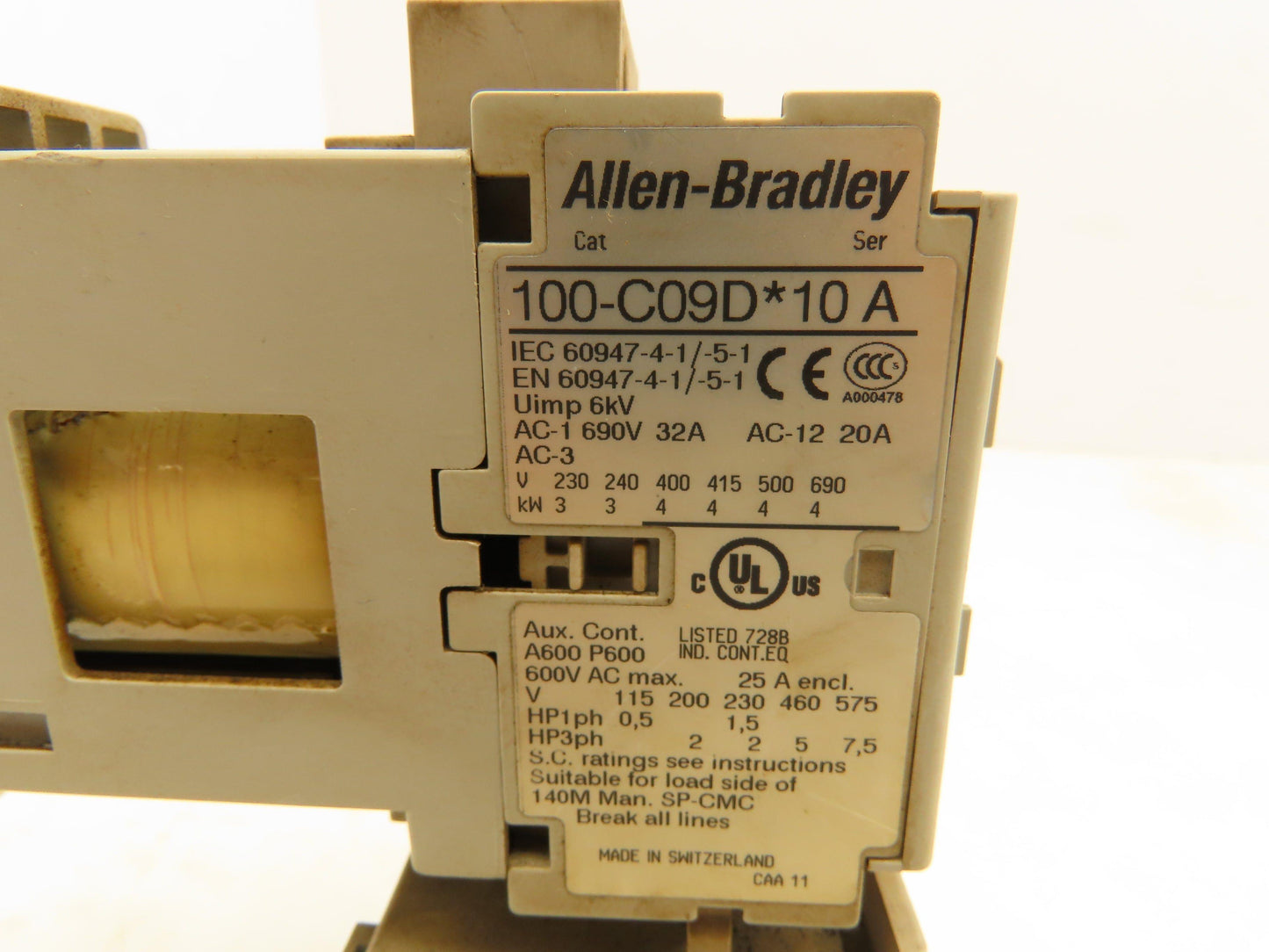 Allen Bradley 193-T1AB13 Thermal Overload Relay 690VAC 0.90-1.3A With Contactor