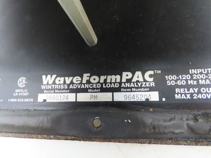 Wintriss WaveForm PAC Model PM Load Analyzer Panel with Board D42904-01