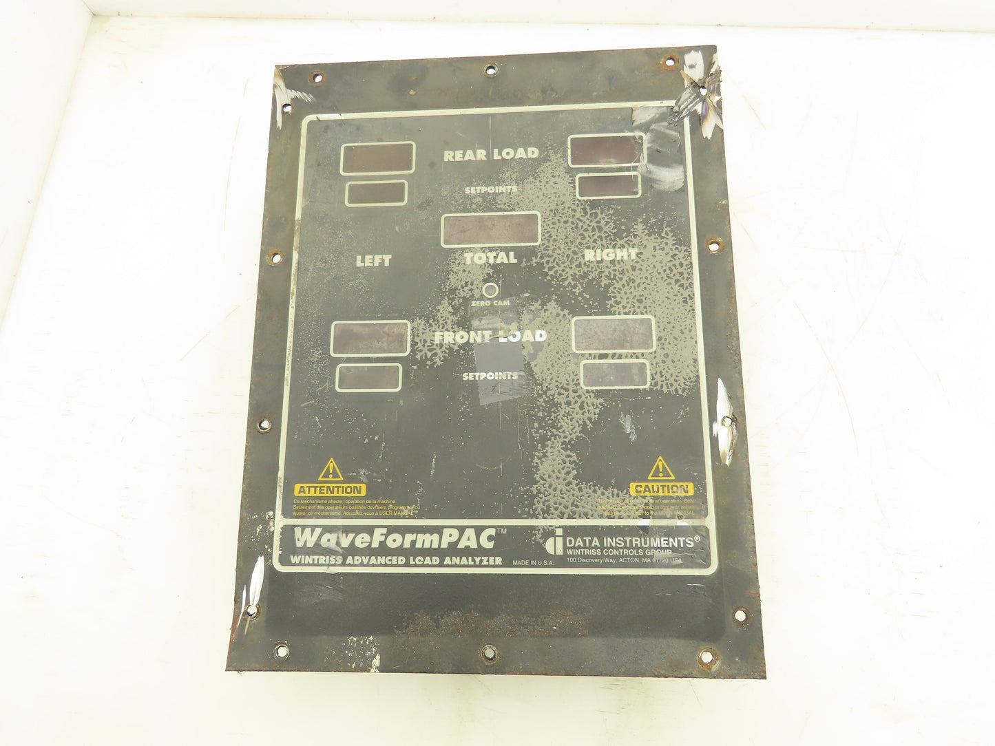 Wintriss WaveForm PAC Model PM Load Analyzer Panel with Board D42904-01