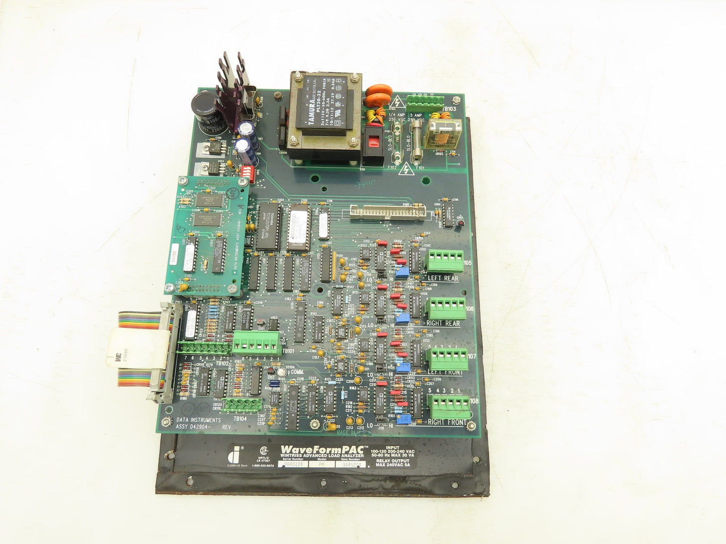 Wintriss WaveForm PAC Model PM Load Analyzer Panel with Board D42904-01