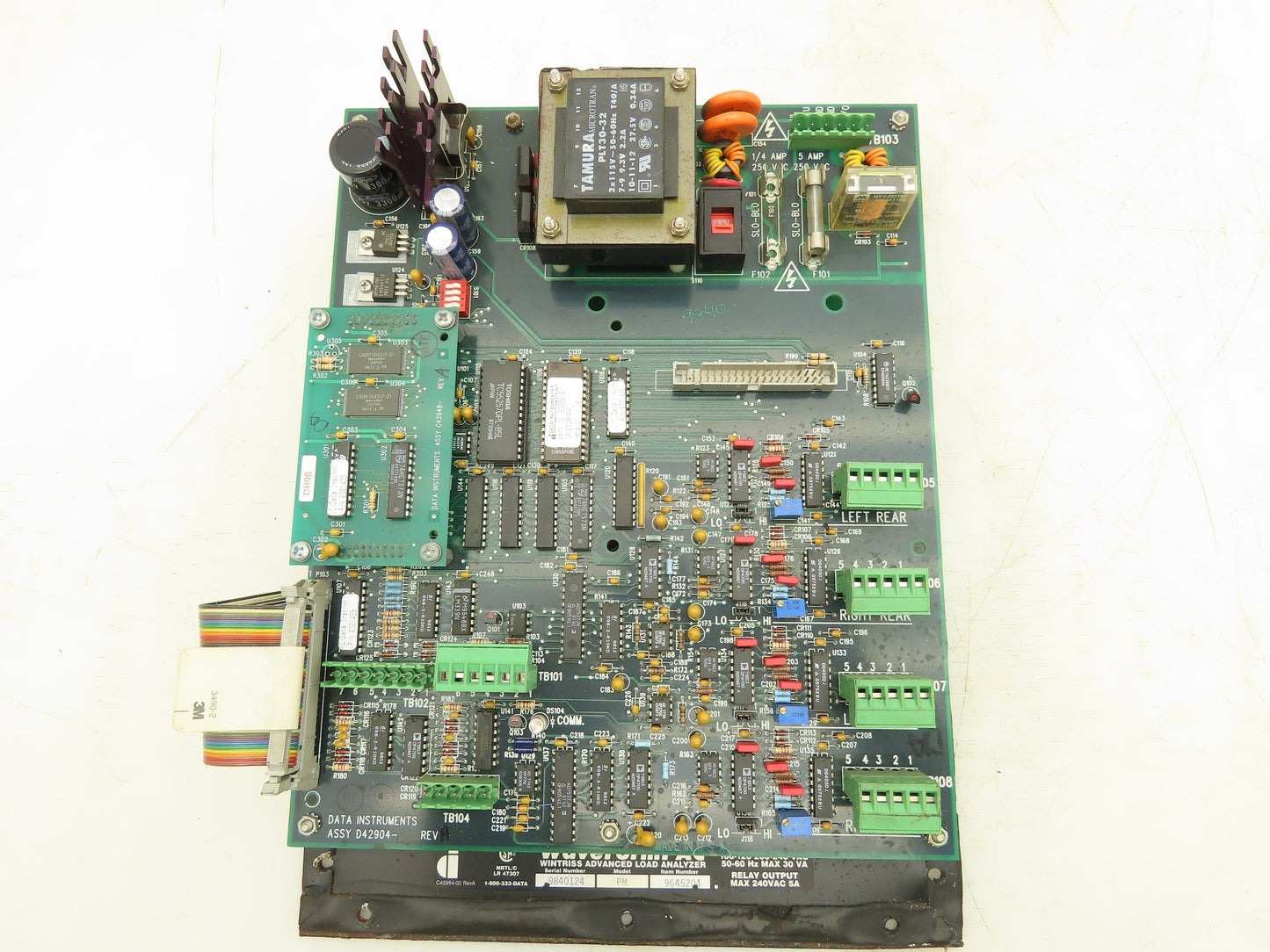 Wintriss WaveForm PAC Model PM Load Analyzer Panel with Board D42904-01
