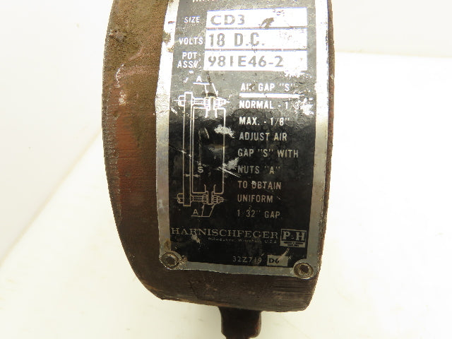 P&H CD3 Magnetic Brake Coil 18VDC Crane Braking 981E46-2