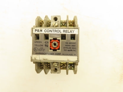 P&H 479Q60D1 Control Relay 120V Coil 2 Contact Blocks