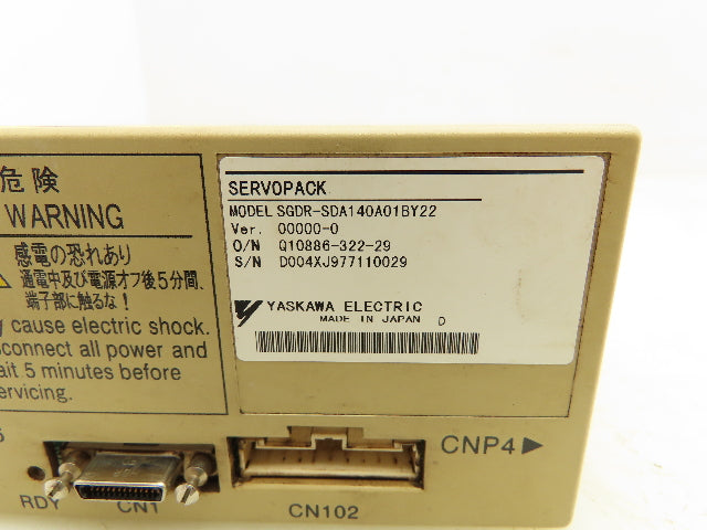 Yaskawa Electric SGDR-SDA140A01BY22 Servopack Drive