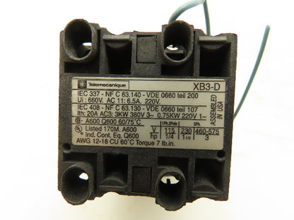 Telemecanique XB3DX1307 Selector Switch 8 Position 45 Degree Turns