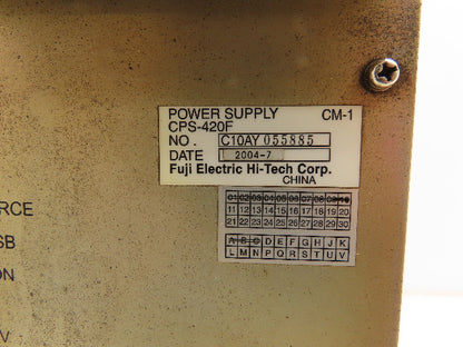 Yaskawa CPS-420F Motoman Robot Power Supply Control