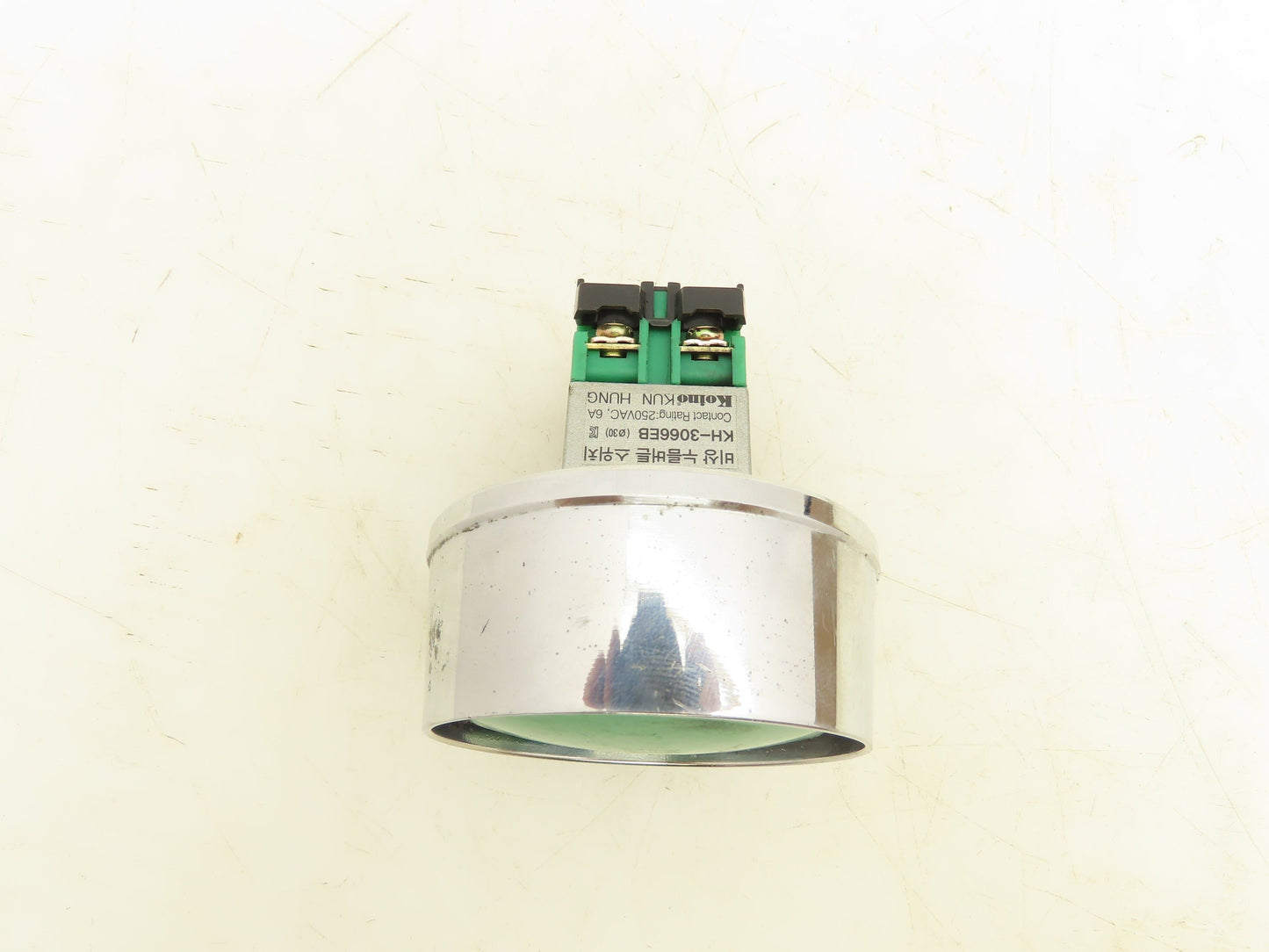 Koino KH-3066EB Push Button Switch 250VAC 6A Green Operate Lot of 4