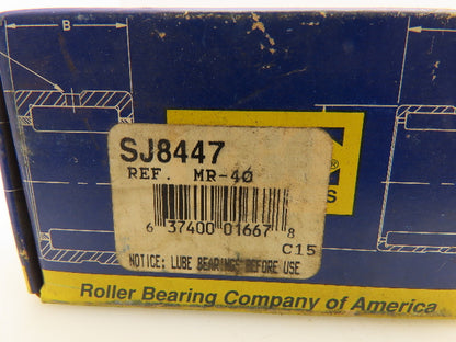 RBC SJ8447 Needle Roller Bearing MR-40 C-15 Lot of 2