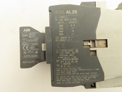ABB AL26 Contactor Relay 3 Pole 24V DC Coil Lot of 7