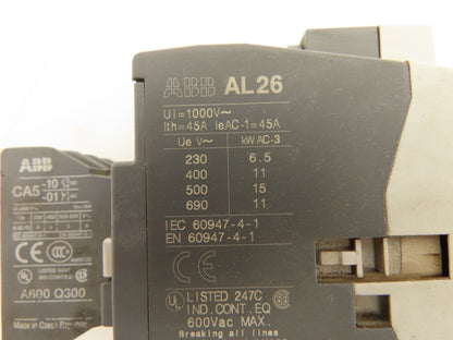 ABB AL26 Contactor Relay 3 Pole 24V DC Coil Lot of 7