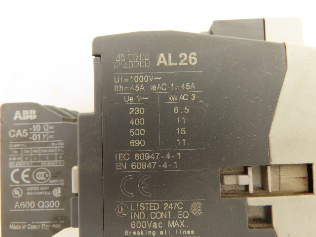 ABB AL26 Contactor Relay 3 Pole 24V DC Coil Lot of 7