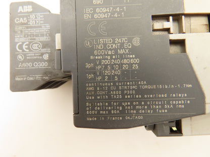 ABB AL26 Contactor Relay 3 Pole 24V DC Coil Lot of 7