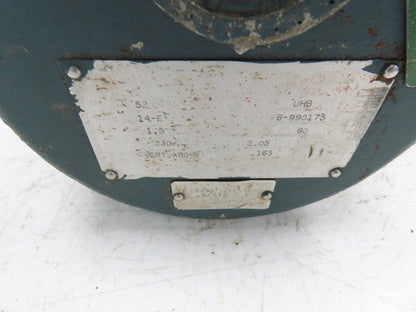 Reliance L56WG16B Master XL 1/2Hp 15:1 Gearmotor 117RPM 230/460V 3PH 56C w/Brake